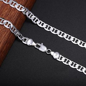 45-60cm 925 스털링 실버 목걸이 고귀한 럭셔리 화려한 매력 패션 6MM 소년 남자 솔리드 웨딩 파티 여성 쥬얼리