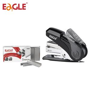 1000 스테이플 절약 스테이플링 힘이있는 Eagle 미니 스테이플러 50% 스테이플 리무버 학교 사무실 바인딩 용품 내장