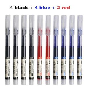 3-5Pcs 스트레이트 액체 젤 펜 빠른 건조, 대용량 0.5mm 검정 파란색 잉크 쓰기 학교 사무용품 용품