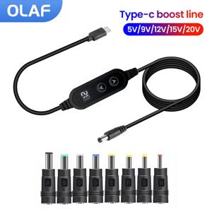 유형 C-DC 전원 부스트 케이블 5V/9V/12V/15V/20V 부스트 라인 8 어댑터 USB C-DC 잭 커넥터 Wifi 라우터 용 고속 충전