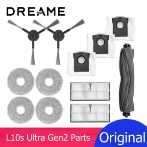 오리지널 드림 L10s 울트라 2 세대 로봇 진공 청소기 예비 부품 키트, 고무 메인, 헤어 컷, 사이드 브러시, 필터, 걸레 걸레