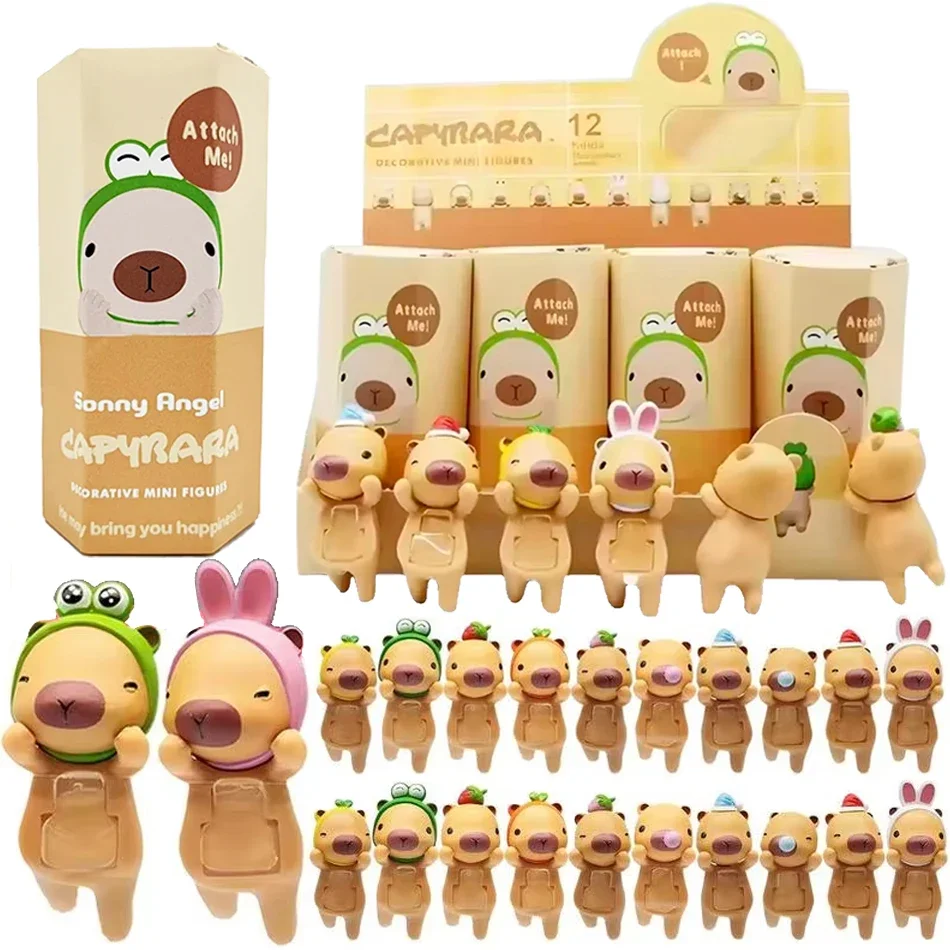 새로운 써니 엔젤 Capybara 시리즈 히퍼 수확 귀여운 히피 인형 유행 자동차 휴대 전화 장식품 만두 어린이 장난감 선물