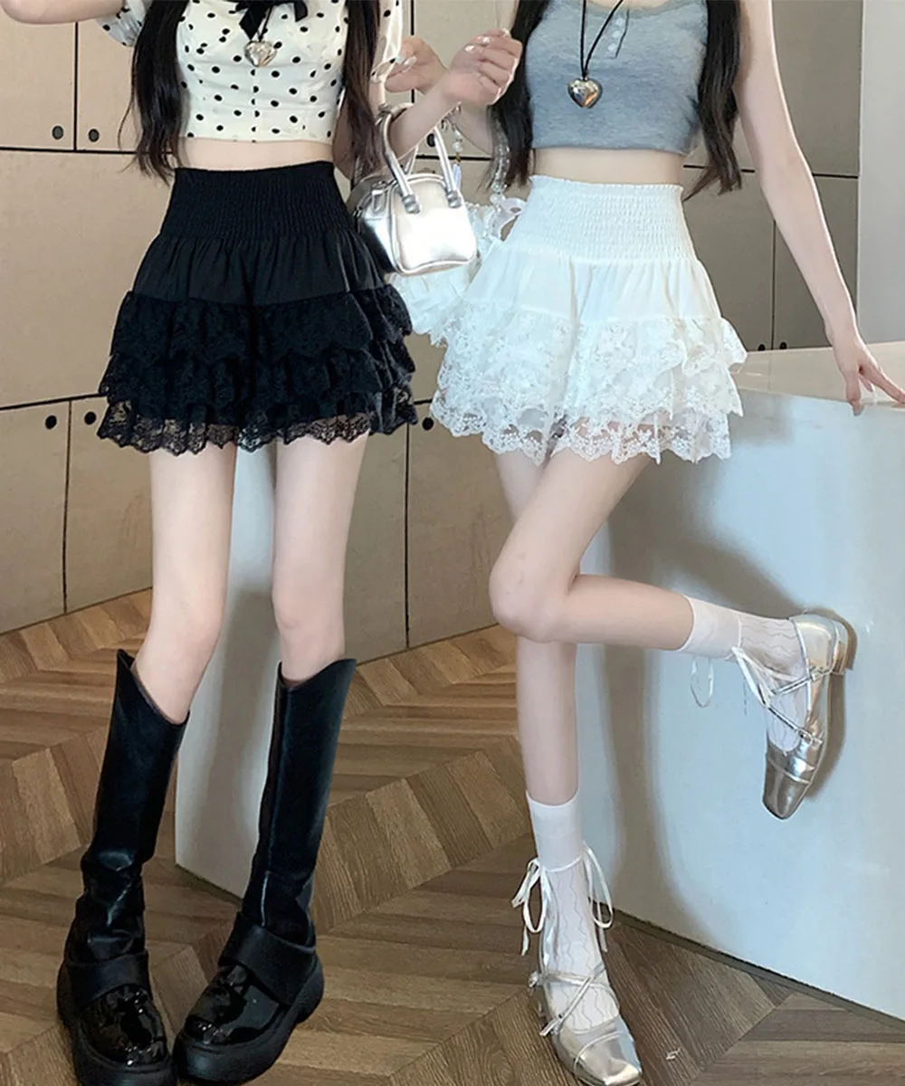 탄성 로리타 레이스 투투 스커트 여성 블랙 섹시한 미니 tulle 스커트 파티 클럽 착용 댄서 메쉬 디테일 페티코트