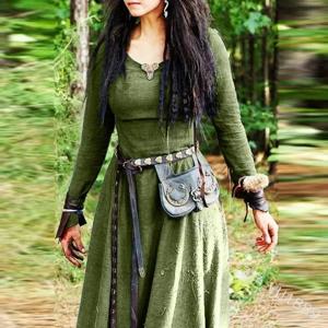 바이킹 레인저 엘프 여성 셀틱 바이킹 할로윈 카니발 가장 무도회 공연 할로윈 LARP 성인 드레스 올 시즌