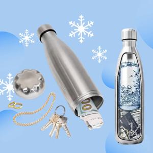 750ml 휴대용 전환 물병 비밀 은닉 알약 주최자는 숨겨진 돈 구획과 열쇠 고리로 안전할 수 있습니다.