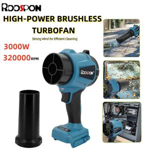 브러시리스 터보 팬 송풍기 320000RPM 3000W 450M/S Makita 배터리 용 전기 휴대용 제트 팬 스노우 리프 먼지 부는 도구