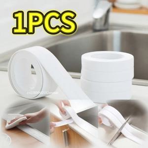 욕실 씰링 테이프 자체 접착 오일 방지 주방 싱크 코킹 씰 스트립 화장실 코너 용 PVC 방수 샤워 벽 스티커