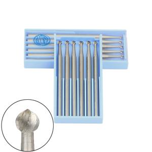6pcs 합금 텅스텐 강철 라운드 Burs 올리브 앰버 조각 조각 칼 엔드 밀 목공 라우터 비트 나무 밀링 커터