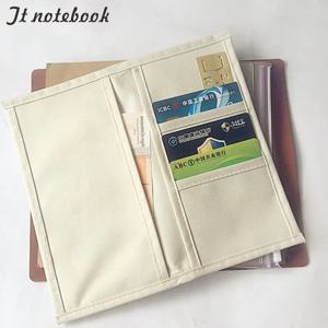여행자 노트 옥스포드 헝겊 포켓 보관 주머니 4 크기 나선형 소 가죽 일기 카드 가방 포켓 핫 세일 받기