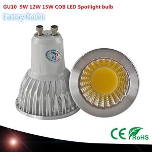 슈퍼 밝은 GU10 전구 디밍이 가능한 Led 천장 조명 따뜻한/흰색 85-265V 9W 12W 15W GU10 COB LED 램프 빛 GU10 led 스포트라이트