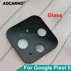 Google Pixel 5용 Aocarmo 후면 후면 카메라 렌즈 유리(접착 교체 부품 포함)