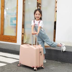 어린이 수하물 사랑스러운 여행 가방, 스피너 바퀴에 앉고 타는 어린이 여행 가방, 비밀번호 휴대 트롤리 수하물 가방