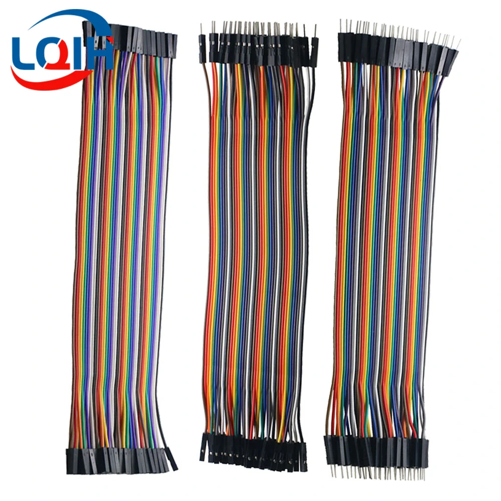 40-120PCS Dupont 라인 10/15/20CM 30CM 40Pin 남성-남성 + 남성-여성 여성-여성 점퍼 와이어 DIY 키트 용 Dupont 케이블