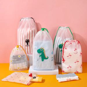 Drawstring 수영 가방 투명 해변 해변 보관 가방 방수 건조 의류 가족 야외 여행 휴대용 PE 주머니