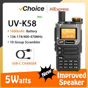 Quansheng UV-K58 워키토키 UV-K6 UV-K5(8) 양방향 라디오 USB-C 직접 충전 멀티 밴드 AM/FM UHF VHF DTMF UV-K5 업그레이드, 5W