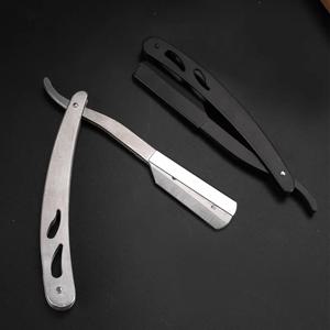 1pc 스트레이트 면도기 가장자리 스테인레스 스틸 날카로운 이발사 면도기 전문 수동 면도기 면도 수염 커터 남성용 면도 도구