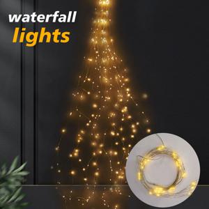 2m 100Led 지점 조명 정원 갈 랜드 LED 5 가지 Led 폭포 조명 집 장식 야외 웨딩 Roomn 크리스마스