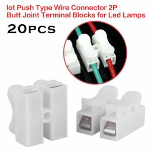 20pcs CH2 스프링 퀵 와이어 커넥터 케이블 클램프 터미널 블록 LED 스트립 라이트 전기 테이프 교체 케이블 클램프 도구