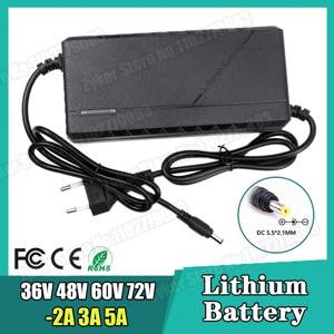 36V 48V 60V 72V 충전기 2A 3A 5A 리튬 배터리 팩 42 54.6 67.2 84V 10 13 16 20S DC EU 스마트 지능형 고속 충전 충전