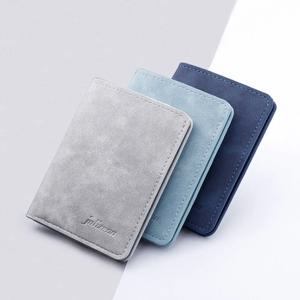 남성 및 여성용 패션 지갑, ID 및 신용카드 홀더 지갑, 멀티 카드 가방 홀더, 2 접이식 소형 지갑, 블랙 및 그레이 동전 지갑
