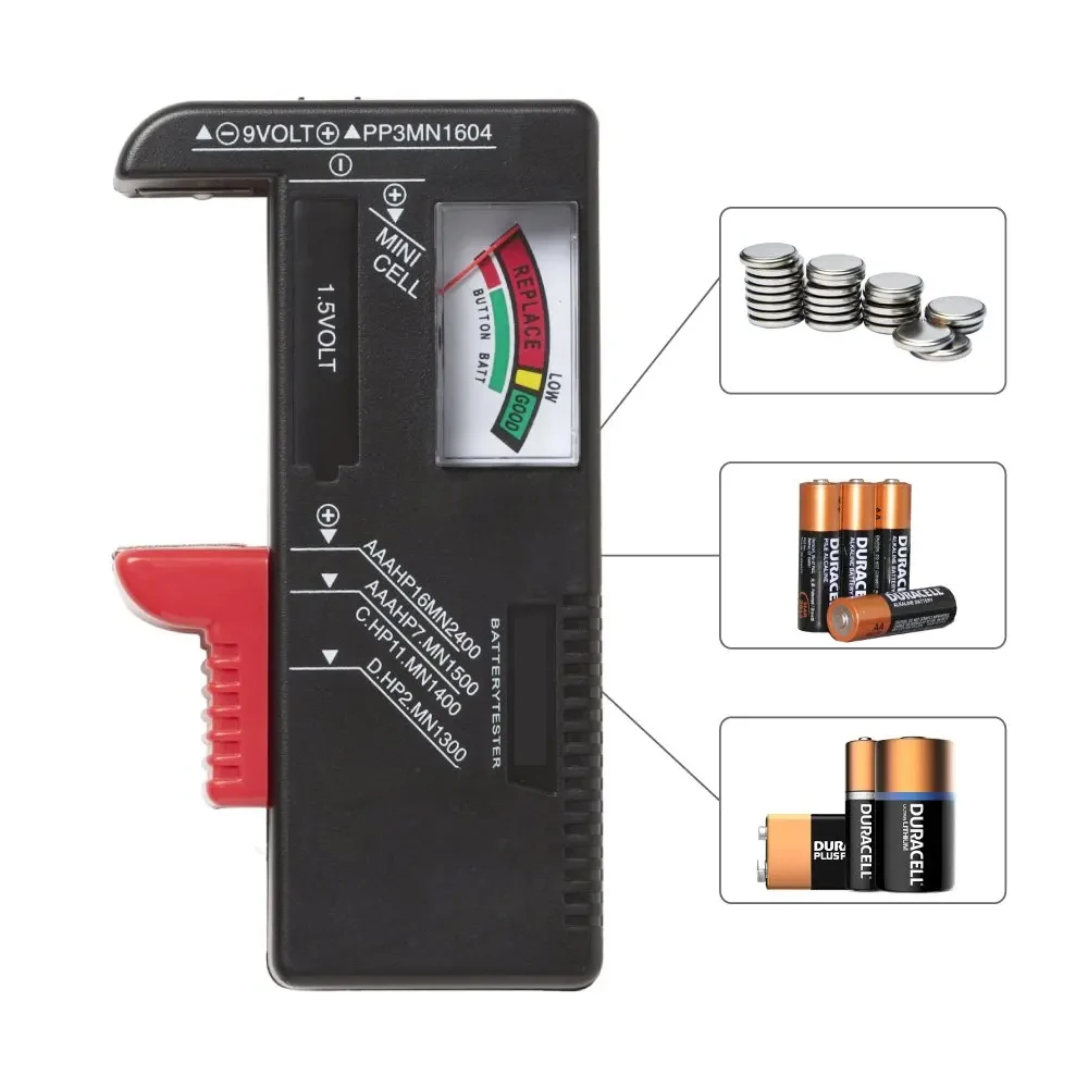 AA/AAA/C/D/9V/1.5V 배터리 범용 버튼 셀 배터리 색상 코드 미터 표시 볼트 테스터 검사기 전원
