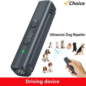 초음파 개 Repeller 안티 짖는 장치 LED 조명 및 끈이 있는 USB 충전식 및 휴대용 개 트레이너 ​