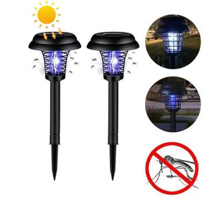 태양 모기 킬러 보라색과 흰색 빛 야외 방수 Led 라이트 버그 재빠른 모기 트랩 램프 정원 잔디 캠핑