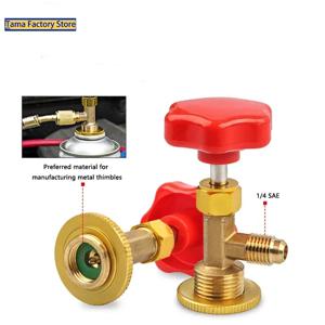1 Pcs 디스펜스 밸브 병따개 1/4 SAE 커넥터 Mayitr 냉매 병은 R12 R22 R6000a R134a R410a 가스 용 탭 가능