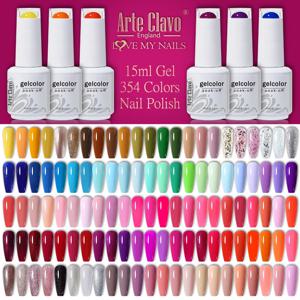 Arte Clavo 15ml 젤 네일 폴리시 핑크 누드 하이브리드 네일 젤 Lak 매니큐어 UV LED 네일 용품 용 반영구적 에나멜 바니시