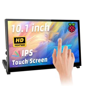 IPistBit 10.1 인치 용량 성 터치 스크린 1024*600 IPS 디스플레이, 라즈베리 파이 Win 8/10 LCD 디스플레이, 스피커 포함