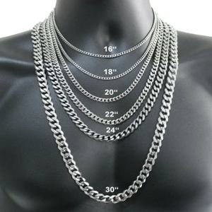 남자 925 스털링 실버 목걸이 2/4/6/8/10/12MM 40-75cm 페이스 체인 목걸이 랍스터 걸쇠 남자와 여자 약혼 보석