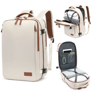 여행 배낭 40x20x30 캐빈 비행기 USB 포트가있는 방수 확장 가능한 Weekender 노트북 Ryanair Carry-On Women Men Backpack