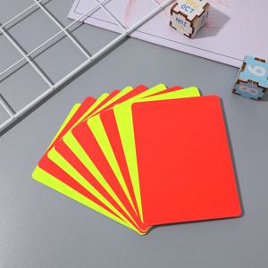 10pcs 심판 카드 세트 빨간색 노란색 판사 카드 축구 축구 표준 카드 점수 시트 노트북 판사 카드 액세서리