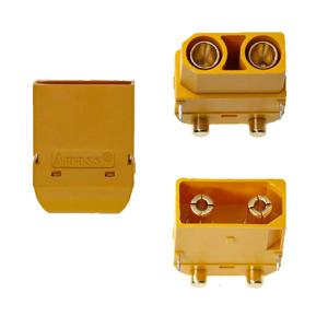 5PCS 새로운 원본 AMASS XT90PW XT90PW-F XT90PW-M PCB 보드 수평 커넥터 플러그 노란색 남성 여성 XT90 XT60 XT60PW XT30PW