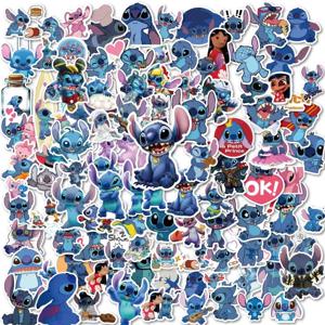 100PCS 스크랩북 노트북 전화 수하물 스케이트 보드 데칼 스티커에 대 한 귀여운 만화 릴로 스티치 스티커 어린이 낙서 장난감 선물