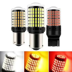 방향 지시등용 LED 전구 Canbus 램프, 1156 BA15S P21W BAU15S PY21W T20 7440 W21W 3157 1157 P21/5W W21/5W, 144smd, 2 개