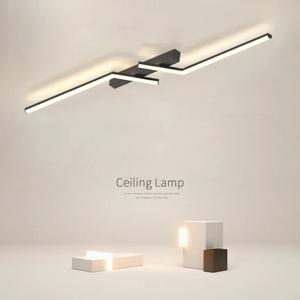 현대 LED 천장 조명 60/80/100/120CM 거실 식당 침실 램프 등불 스칸디나비아 간단한 라인 천장 조명