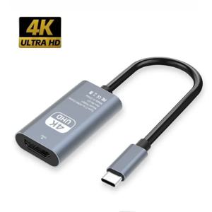 USB C 타입 C to HDMI 호환 4K 어댑터 USB3.1 남성 - HDTV 여성 변환 케이블 (노트북, 태블릿, TV, 맥북용)