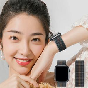 애플워치 나일론 루프 스트랩 44mm 40mm 45mm 41mm 46mm 42mm 49mm 44mm 45mm iWatch 시리즈 10 9 SE 7 6 5 4 울트라 2 밴드