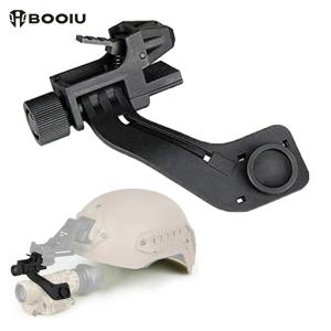 BOOIU 전술 MICH FAST 헬멧 마운트 J 암 NVG PVS-14 PVS-7 단안 야간 투시경 J 암 마운트 어댑터 헬멧 액세서리