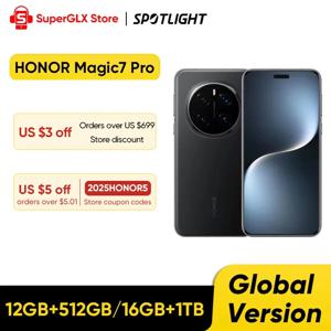 【월드 프리미어】글로벌 버전 HONOR Magic7 Pro 5G 스마트폰 Magic 7 Pro Snapdragon 8 Elite 120Hz OLED 스크린 100W 고속 충전