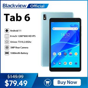 블랙뷰 탭 6 태블릿, 8 인치, 3GB, 32GB, 안드로이드 11, 5580mAh 태블릿 PC, 4G, 와이파이, LTE, 전화 태블릿, 킨들 전자책