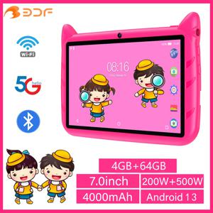 2025 새로운 7 인치 어린이 태블릿 안드로이드 13 쿼드 코어 4GB RAM 64GB ROM 5G WiFi 블루투스 Google 학습 교육 태블릿 PC 4000mAh