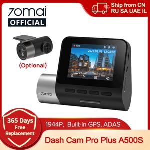 글로벌 버전 70mai 대시 캠 프로 플러스 A500S 1944P ADAS GPS 카메라 70mai 전면 캠 A500S 140FOV 자동차 DVR 24 시간 주차 지원 후면 인테리어 캠