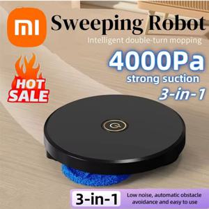 Xiaomi 3-in-1 스마트 청소 로봇 더블 턴 자동 진공 청소기 스윕 걸레 브러시 다기능 4000Pa 홈 청소 기계