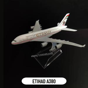 스케일 1:400 금속 항공기 복제 Air Etihad A380 항공 보잉 에어 버스 비행기 다이 캐스트 모델 항공 미니어처 홈 보이 장난감