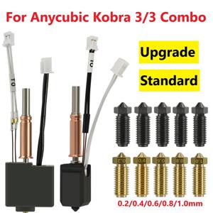 Anycubic Kobra 3 Hotend 업그레이드 표준 Kobra 3 콤보 핫 엔드 노즐 Anycubic Kobra K3 3D 프린터 부품 액세서리