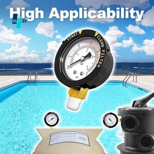 A23F-190058 압력 게이지 0-60 PSI, 1/4 인치 NPT 하단 마운트 수영장이 있는 필터 수압 게이지 시작 및 청소