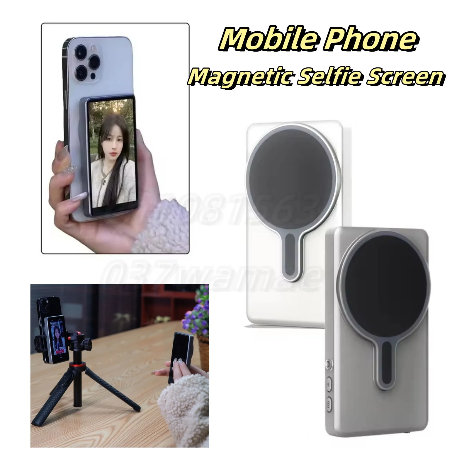 iPhone Android와 호환되는 Selfie 후면 카메라 용 전화 후면 카메라 용 새로운 자기 전화 Vlog Selfie 모니터 화면