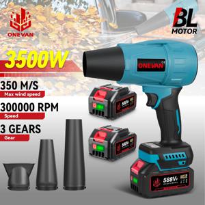 3500W 무브러시 전기 터보 블로워 제트 팬 350M/S 휴대용 송풍기 먼지 제거 자동차 건조기 마키타 18V 배터리 핀용 블로잉 도구